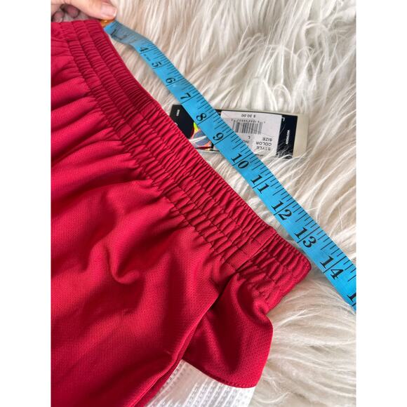 NWT Adidas Boys Indiana University‎ Basketball Shorts Red White SZ Large (14/16) - Picture 10 of 11